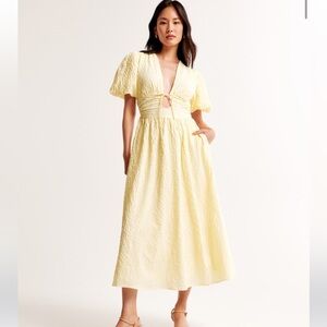 Abercrombie tie front textured maxi size XS tall